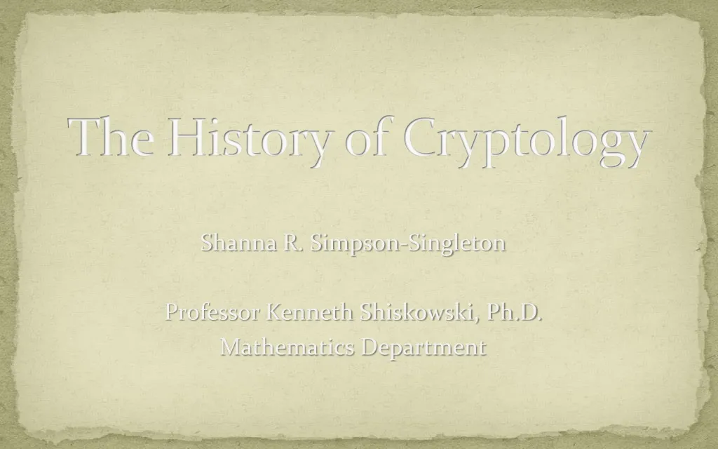 the history of cryptology