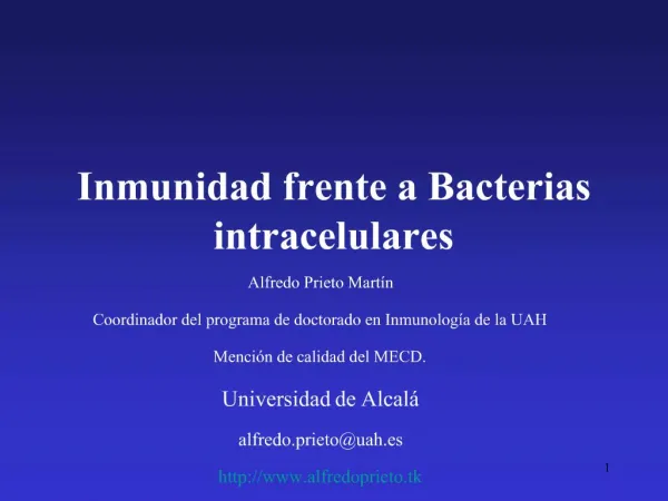 Inmunidad frente a Bacterias intracelulares