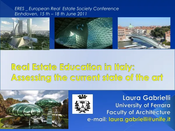 Real Estate Education in Italy: Assessing the current state of the art