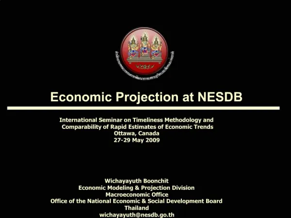 Economic Projection at NESDB
