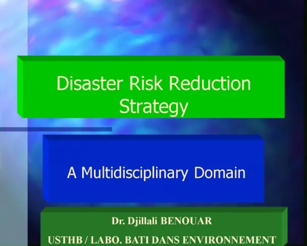 Disaster Risk Reduction Strategy