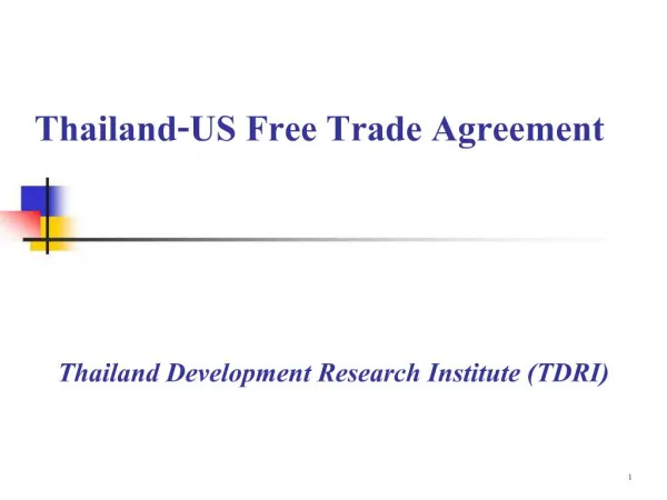 Thailand-US Free Trade Agreement