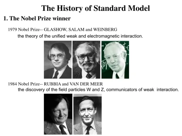 The History of Standard Model
