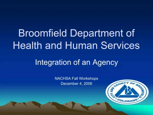 Broomfield Department of Health and Human Services