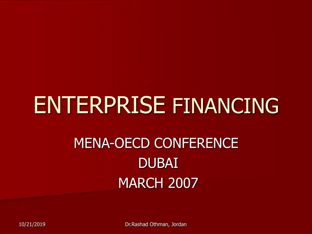 enterprise financing