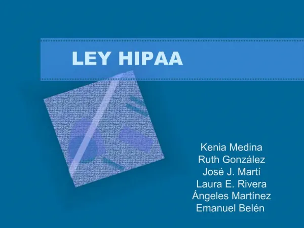 LEY HIPAA