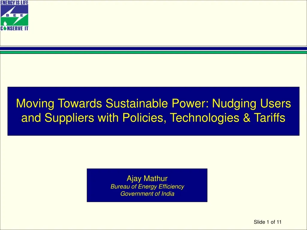 moving towards sustainable power nudging users