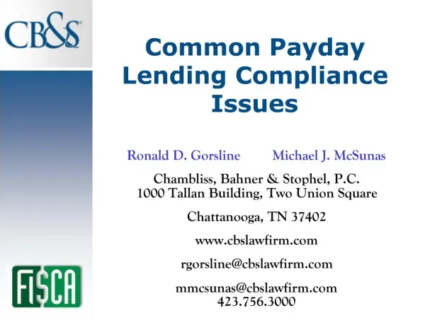 Common Payday Lending Compliance Issues