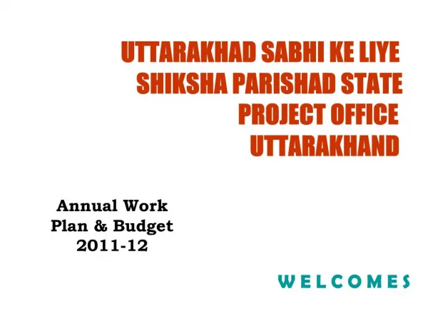 SSA IN UTTARAKHAND SSA - Financial Progress 2010-11
