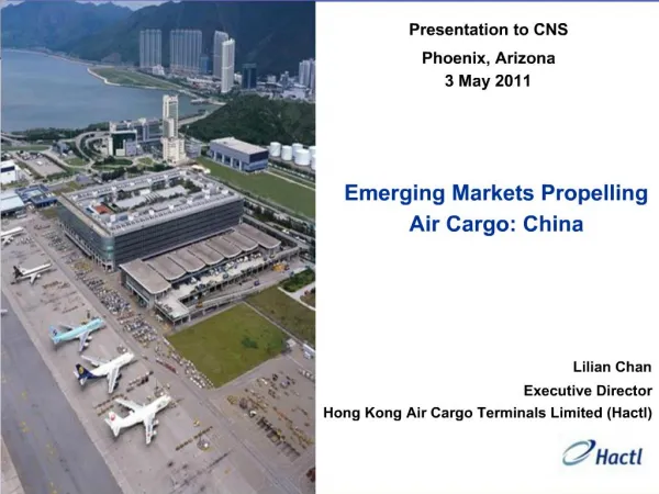 Lilian Chan Executive Director Hong Kong Air Cargo Terminals Limited Hactl