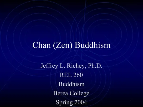 Chan Zen Buddhism