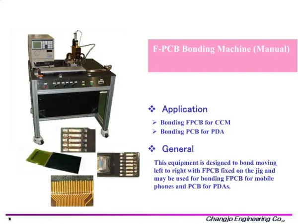 F-PCB Bonding Machine Manual