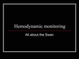 Hemodynamic monitoring - slide 1