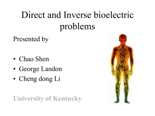 Direct and Inverse bioelectric problems