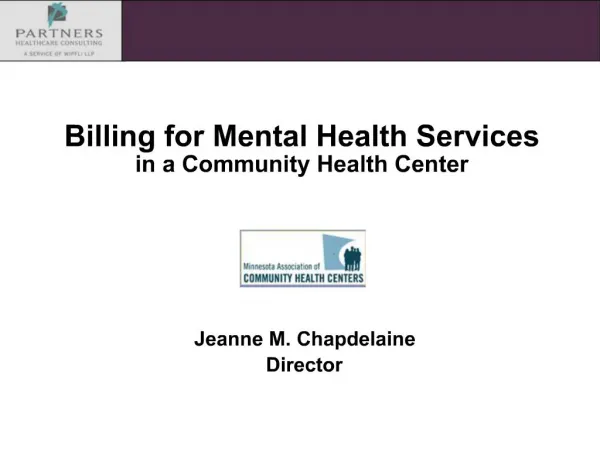 Billing for Mental Health Services in a Community Health Center