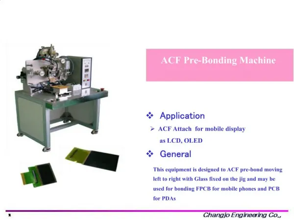 ACF Pre-Bonding Machine