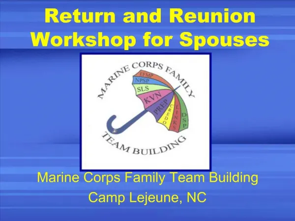 Return and Reunion Workshop for Spouses