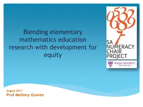Blending elementary mathematics education research with development for equity