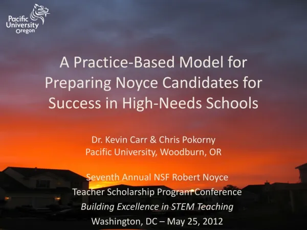 Seventh Annual NSF Robert Noyce Teacher Scholarship Program Conference