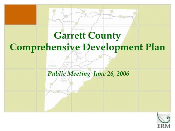 Garrett County Comprehensive Development Plan