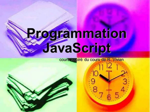 Programmation JavaScript