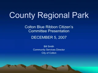 County Regional Park - slide 1