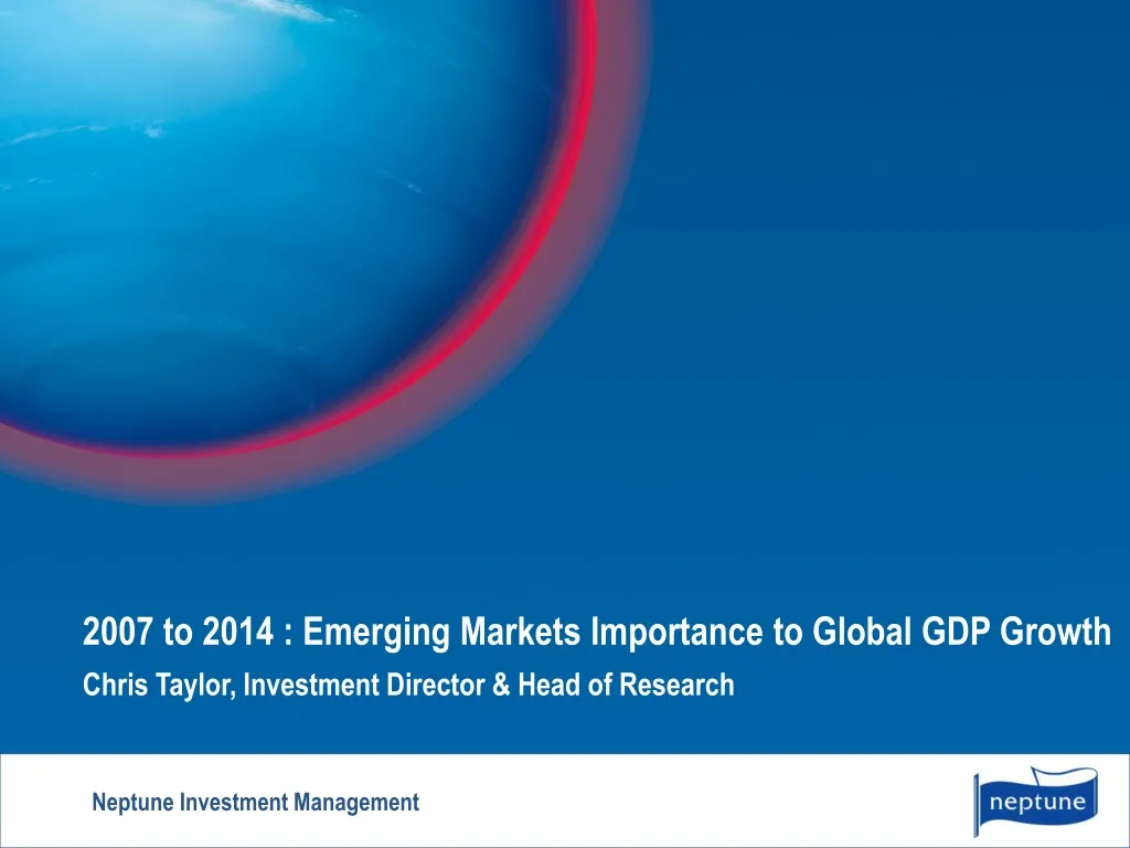2007 to 2014 emerging markets importance