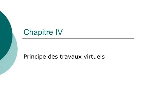 Chapitre IV