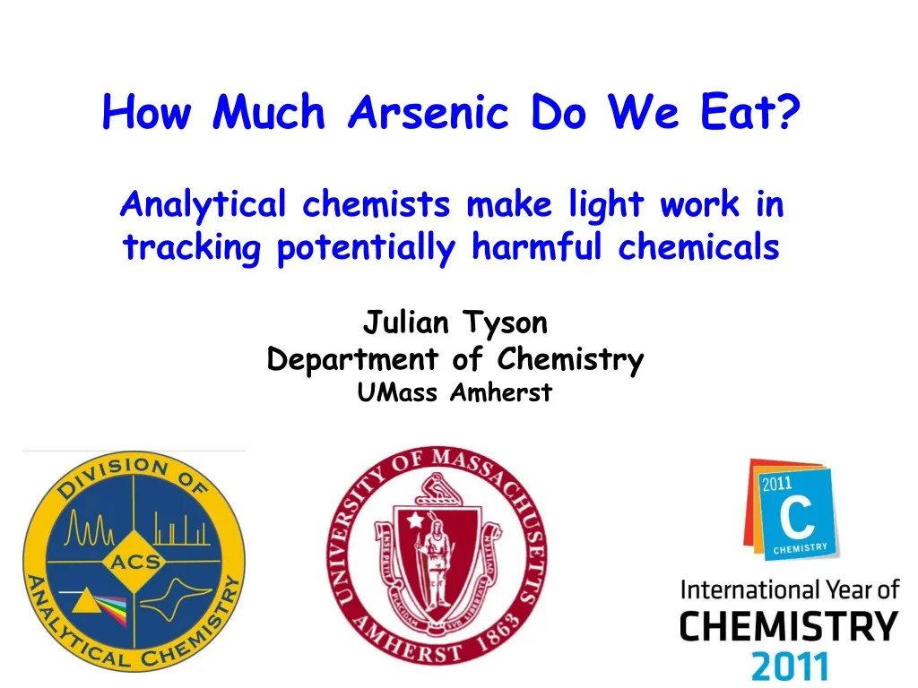 how much arsenic do we eat analytical chemists