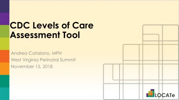 CDC Levels of Care Assessment Tool