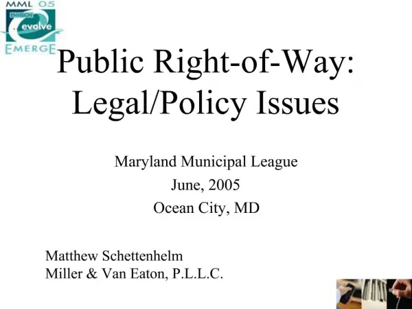 Public Right-of-Way: Legal