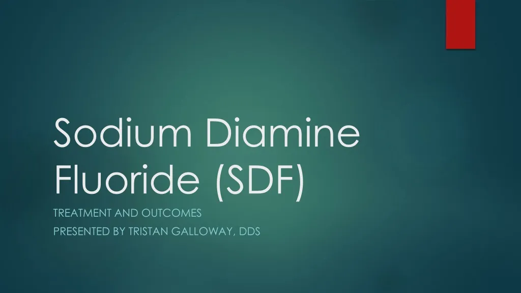 sodium diamine fluoride sdf