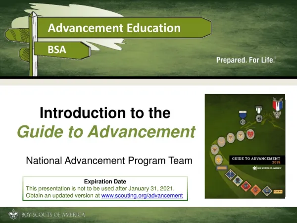 Introduction to the Guide to Advancement