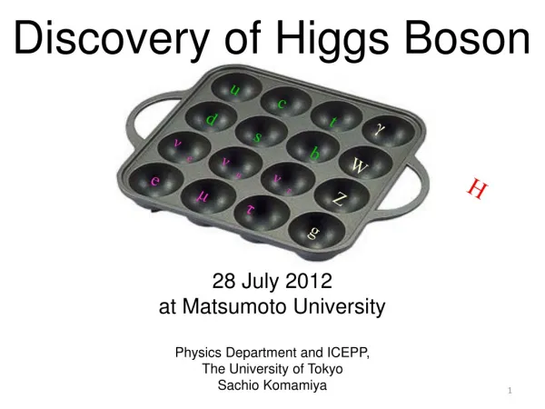 Discovery of Higgs Boson