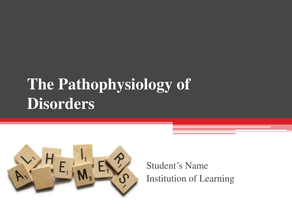 the pathophysiology of disorders