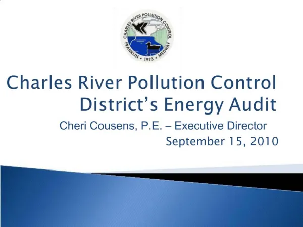 Charles River Pollution Control District s Energy Audit