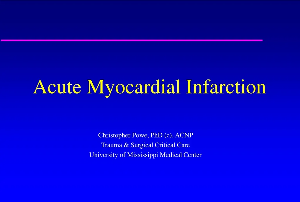 acute myocardial infarction