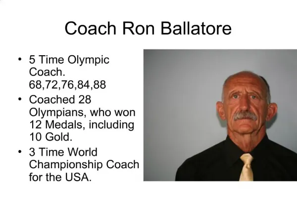Coach Ron Ballatore