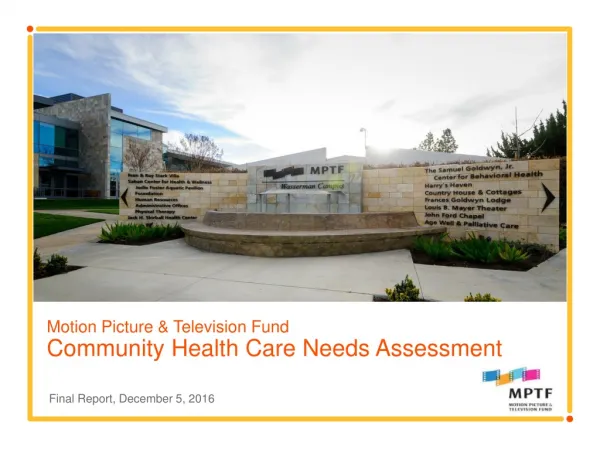 Motion Picture &amp; Television Fund Community Health Care Needs Assessment