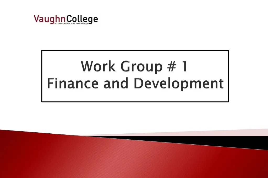 work group 1 finance and development