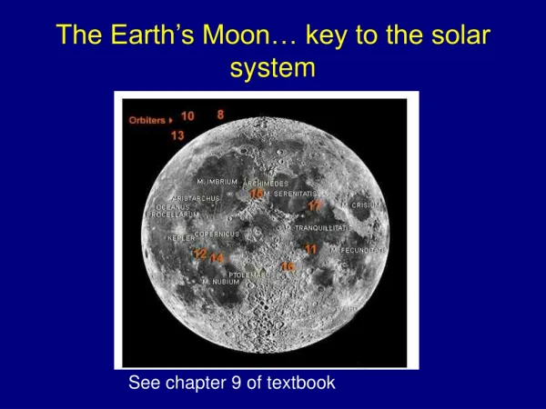 The Earth’s Moon… key to the solar system
