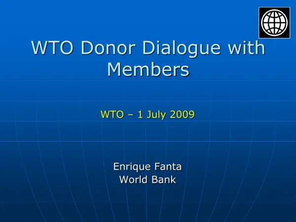 WTO Donor Dialogue with Members