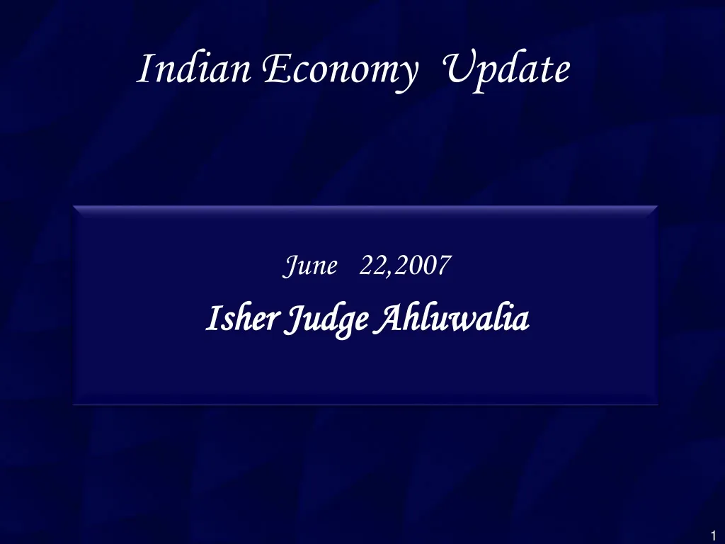 indian economy update
