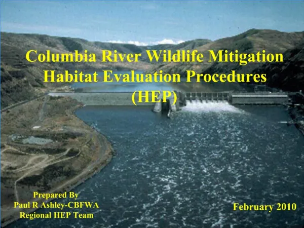 Columbia Basin Wildlife Mitigation