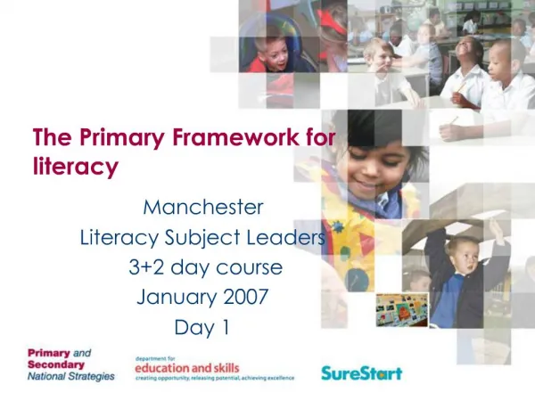 The Primary Framework for literacy