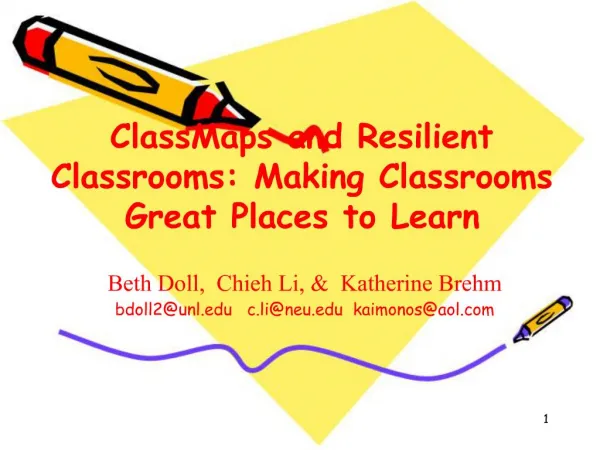 ClassMaps and Resilient Classrooms: Making Classrooms Great Places to Learn