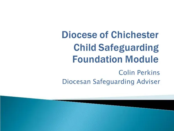 Diocese of Chichester Child Safeguarding Foundation Module