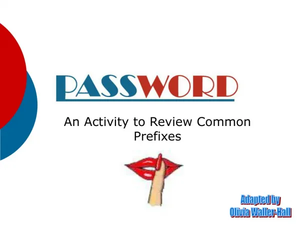 An Activity to Review Common Prefixes