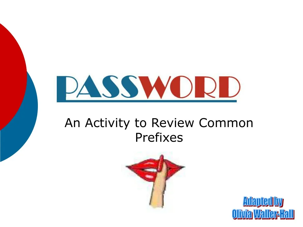 an activity to review common prefixes