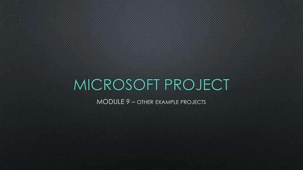 microsoft project